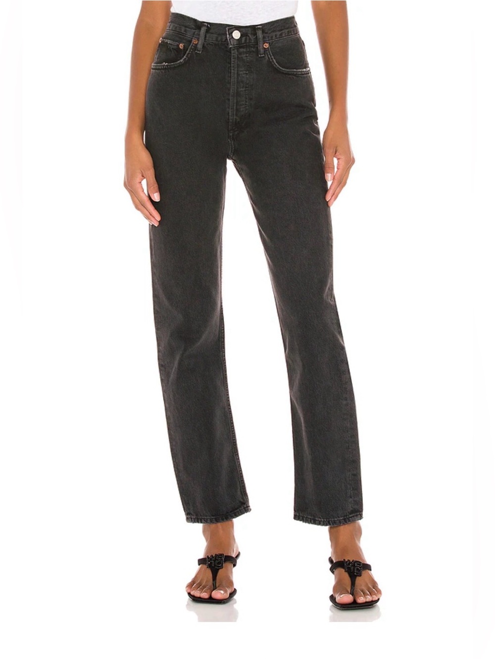 AGOLDE 90's Pinch Waist Jeans in Black Tea - Size 26